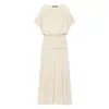Atacado de Roupas Femininas Transfronteiriças Verão 2026 Novo Estilo Simples e Elegante Cor Sólida Moda Ajuste ao Corpo Cintura Marcada Emagrecedor Vestido