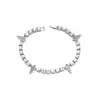 Colar de corrente cubana com costura de diamante estilo hip-hop europeu e americano, hipster, boate, pulseira de corrente de clavícula, joias legais