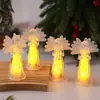 2025 Novo Anjinho Luminoso de LED Ornamento de Mesa Cristal de Imitação Luz Noturna Decoração de Natal Anjo Pequena Lâmpada de Vento