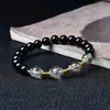 Envío Gratis Pulsera de Obsidiana Natural Fantasma Verde Pulsera de Cristal para Mujer Cuentas de Transferencia para Novia Regalos de Joyería