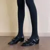 Versión de Piel de Oveja~Estilo Dulce-Cool Francés Nicho Lazo Punta Fina Adelgazantes Versátiles Zapatos Mary Jane de Correa Única para Mujer