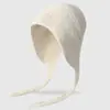 Gorro de Lana Tejido con Hilo Circular Protección para Orejas Estilo Perezoso Suéter con Tirantes Suave y Ceroso Pasamontañas Estilo Coreano