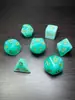 Conjunto de Dados Poliédricos D&D com Padrão de Mármore, Cores Misturadas, Transparente, D4D6D8D10D12D20 Lados, Tabuleiro Coc, Conjunto de Sete Peças