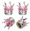 Tampas de Válvula para Pneus de Motocicleta, Tampas de Válvula para Pneus de Carro, Tampas de Válvula à Prova de Poeira, Tampas Criativas para Núcleo de Válvula com Coroa Cravejada de Diamantes