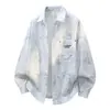 A nova camisa masculina de outono da Tangkezhe é uma marca casual, estilosa e moderna com um design tie-dye em degradê, adequada para adolescentes, e apresenta mangas compridas.