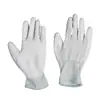 Guantes con Palma Recubierta de PU en Stock para Protección Laboral, Engrosados, Resistentes al Desgaste, Libres de Polvo, Guantes con Palma Recubierta de PU Antiestáticos para Fábricas Electrónicas