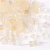 Suministro Directo de Fábrica de Vidrio de 7 mm Gradiente Iridiscente Cubo de Azúcar Vidrio Transparente Cuentas Sueltas para Pulseras y Collares Hechos a Mano DIY