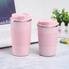 Copo Térmico Transfronteiriço com Estojo de Couro, Caneca de Café de Aço Inoxidável 304, Copo de Escritório a Vácuo, Copo de Água Portátil para Carro, Personalizável