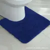 Alfombra de Baño Antideslizante Absorbente de Felpa Larga con Forma de U Moderna Simple para Puerta de Casa, Alfombra de Baño Transfronteriza