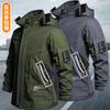 Conjunto de Jaqueta Acolchoada Grossa de Veludo Masculino para Outono e Inverno Roupas Quentes para Montanhismo Proteção contra Trabalho ao Ar Livre Roupas de Trabalho Impermeáveis e Resistentes à Sujeira