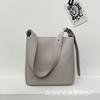 Wb Bolsa de Mujer Más Vendida Exportación Bolsa Nueva Textura de Grano Bolso Cubo Bolso con Candado Grande