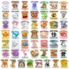 50 Tipos de Pegatinas de Animales de Dibujos Animados Lindos con Emociones para Compra Directa Transfronteriza, Paquetes de Expresiones Divertidas, Pegatinas Decorativas para Tazas de Agua y Computadoras