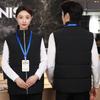Ropa de trabajo para catering de invierno chaleco de algodón bordado estampado sala de negocios comunitaria supermercado ropa de trabajo chaleco de algodón para mujer chaleco de algodón engrosado