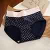 Ropa interior de algodón puro para mujer, Clase A, 100% algodón, Hilo 60, Estilo nuevo, Cierre de botón, Antibacteriana, Transpirable, Cintura media, Ropa interior con estampado de lunares para mujer
