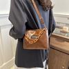 Bolso Mensajero Estilo Coreano Bolso Casual Pequeño 2024 Bolso de Hombro Bolso de Mujer Moda Textivo Sencillo Para Ir al Trabajo Cadena Bolso Cuadrado Pequeño