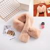 Bufanda de peluche de conejo para hombre y mujer, bufanda gruesa para invierno, bufanda versátil, orejeras, protección para los oídos, bufanda cálida para montar al aire libre, venta al por mayor en stock