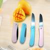 Cuchillo de fruta plegable color caramelo cuchillo de fruta de alta gama pelador portátil para el hogar cuchillo para melón y fruta Pelador