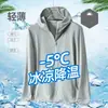 Chaqueta Fina de Verano para Mujer para Comercio Exterior, Casual de Secado Rápido Moda Holgada Casual Ropa Exterior Chaqueta con Capucha Top