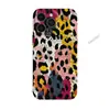 Capa de celular com camuflagem color-blocking e estampa de leopardo estilo europeu e americano para iPhone 17/15 Pro, capa protetora de filme personalizada para Apple 13 Pro Max