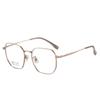 Nuevas gafas lisas de titanio de moda, borde fino de seda dorada, montura de gafas ligera, estilo retro Harajuku, estilo japonés, cabello liso de fábrica
