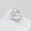 Anillo Flecha Cupido Amor S925 Anillo Abierto para Mujer 8-9 Anillo para Dedo Vivo diy Accesorios para Joyería de Perlas Soportes 18