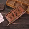 Porta billetes retro transfronterizo europeo y americano, largo, gran capacidad, tarjetero multiposición, monedero de mano para hombre con relieve creativo