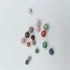 Contas de esmalte de seda embutidas feitas à mão DIY contas cloisonne pulseira acessórios de joalheria furo reto bola para cordão