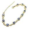 Pulsera de Nuevo Estilo con Plata S925 Incrustada con Zafiro Natural y Múltiples Piedras de Diamante 3*4, Joyería para Mujer para Uso Diario y Regalo