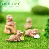 Chen Jun elabora pequeñas nutrias DIY micro paisajismo regalo para estudiantes decoración llavero colgante accesorios de decoración de suculentas