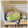 Nueva Bolsa de Viaje Dopamina Color Blocking Moda Patchwork Bolsa Deportiva Bolsa de Gimnasio Gran Capacidad Bolsa de Equipaje Bolso de Mano
