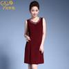 Chen Miaoyan, nuevo vestido de verano a la moda sin mangas, cuello redondo, bordado, talla grande, sin mangas, chaleco, falda, mujer, venta al por mayor