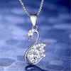 Colgante de Cisne de fantasía chapado en plata Jiahua dorado, collar con colgante de Cisne europeo y americano, collar de cadena para clavícula de moda estilo coreano