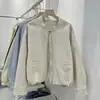 Nueva moda de primavera temprana chaqueta de cuero con cuello alto para mujer, chaqueta casual holgada y versátil en negro