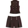 Ropa europea y americana para mujer transfronteriza, top casual a rayas de moda más vendido en AliExpress con detalle de nudo + pantalones de pierna recta