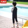 Traje de baño para niños pequeños, medianos y grandes, de dos piezas, de una pieza, 2023, nuevo, de manga larga, con protección solar, de secado rápido, conjunto de equipo de natación
