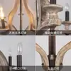 Lustre Estilo Americano, Luminária de Restaurante, Arte em Madeira Vintage Rústico, Lavabo, Luminária de Quarto de Hóspedes, Entrada de Escada, Quarto Modelo, Vila