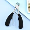 Pinzas para Uñas de Acero Inoxidable Pinzas con Mango de Plástico Ranura para Uñas Pinzas para Cutícula Pinzas Pico de Águila Pinzas para Pedicura Herramientas de Manicura