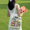 Bolsa de Lona com Ilustração de Cidade, Bolsa Tote de Lona Chinesa Excepcional, Bolsa de Compras Ecológica Personalizada de Grande Capacidade, Bolsa de Pano para Check-In de Atrações Turísticas