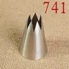 Maifu 741# boquilla recta de 7 dientes para crema pastelera acero inoxidable 304 herramienta DIY para hornear extra grande