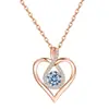 E-commerce Transfronteiriço Europeu e Americano Prata Esterlina S925 Novo Estilo Corrente de Clavícula Cravejada com Diamantes Colar Elegante em Forma de Coração Presente de Dia das Mães Primeira Escolha