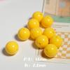 Cuentas redondas de colores de 16 mm, cadena pulida para teléfono móvil, pendientes de cuentas, pulsera DIY hecha a mano, accesorios de agujero recto, cuentas sueltas lindas
