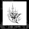 Adesivos de Tatuagem Populares Bg Herbais Transfronteiriços com Desenhos de Asa e Borboleta para Braços e Pulsos, Adesivos Personalizados da Moda, Atacado da Fonte