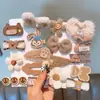 Nuevos Accesorios para el Cabello de Moño para Niños, Pinzas para el Cabello de Felpa Color Café con Leche, Pinzas Laterales Lindas para Niñas, Accesorios para el Flequillo