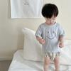 Ropa de Verano para Niños Traje de Pantalón de Manga Corta Delgado para Niños 2025 Nuevo Estilo Coreano Ropa para Niños Ropa de Verano para Bebé