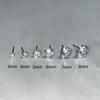 Super Flash Diamante Blanco Zirconio Uña Coclear Uña para la Oreja de Plata S925 Perforación de Oreja para Mujer Uña para el Cartílago de la Oreja Pendientes Versátiles Simples de Alta Gama