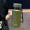 Copo Térmico de Grande Capacidade 316 com Separação de Chá e Água, Aparência Sofisticada, Copo de Café Simples, Copo de Água Portátil para Escritório Antiderrapante