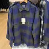 Camisa de Franela a Cuadros con Doble Bolsillo Manga Larga para Hombre Mujer Camisa de Aire Acondicionado 488795/486615/488794
