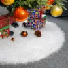 Novidades de Natal transfronteiriças: Saia de árvore de Natal com lantejoulas de floco de neve dourado bordado, pelúcia branca, decoração de saia de árvore de alta qualidade