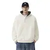 Sudadera casual versátil de manga larga para hombre, color liso, estilo callejero americano 2026, para primavera y otoño