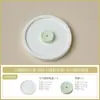 Base Minimalista de Gesso Pequena Redonda para Incensário, Difusor de Incenso de Pedra Simples para Casa com Bandeja, Suporte para Incenso que Não Acumula Poeira
